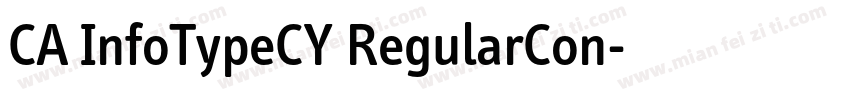 CA InfoTypeCY RegularCon字体转换